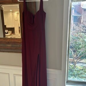 Burgundy Bridesmaid/Wedding Guest Dress